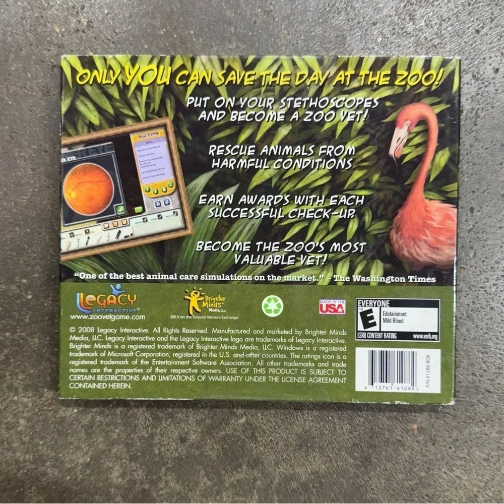 Zoo Vet PC Game Rare 2008 Edition Factory Sealed Legacy Interactive